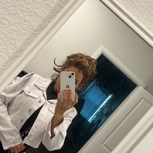 White small denim jacket